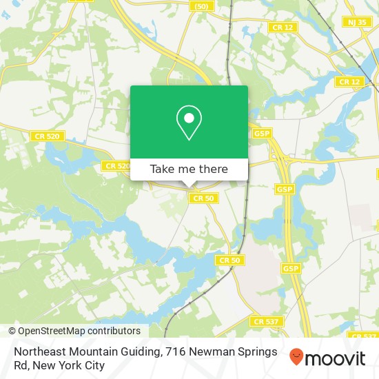 Northeast Mountain Guiding, 716 Newman Springs Rd map