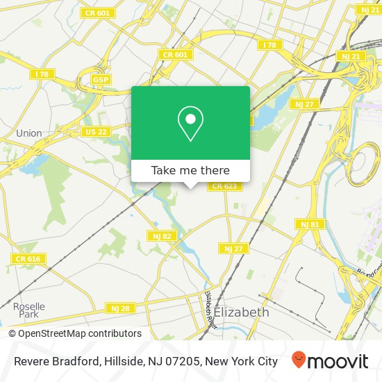 Revere Bradford, Hillside, NJ 07205 map