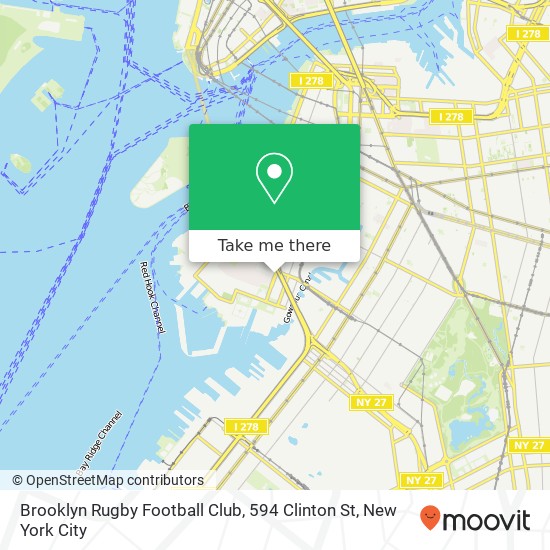 Mapa de Brooklyn Rugby Football Club, 594 Clinton St