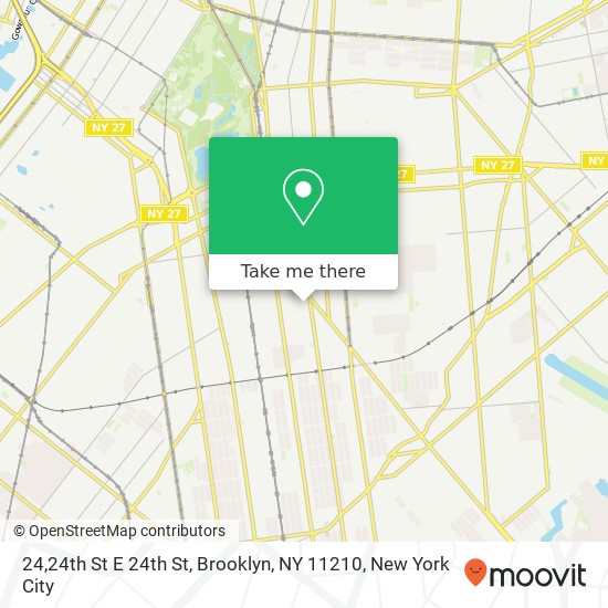 Mapa de 24,24th St E 24th St, Brooklyn, NY 11210
