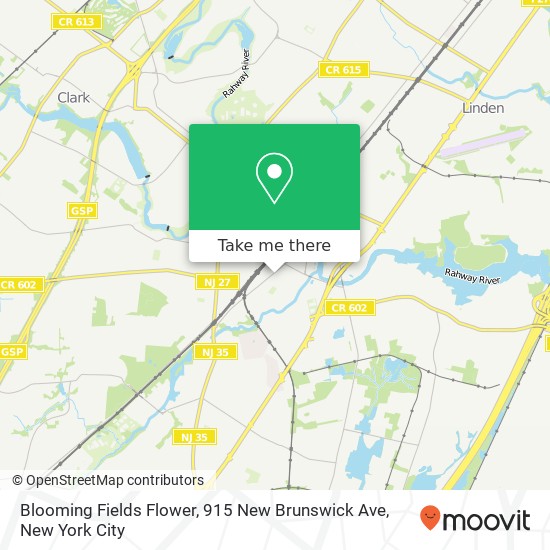 Mapa de Blooming Fields Flower, 915 New Brunswick Ave