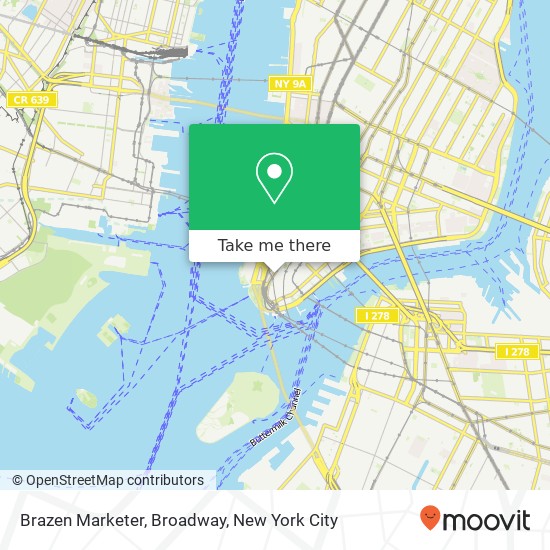 Brazen Marketer, Broadway map