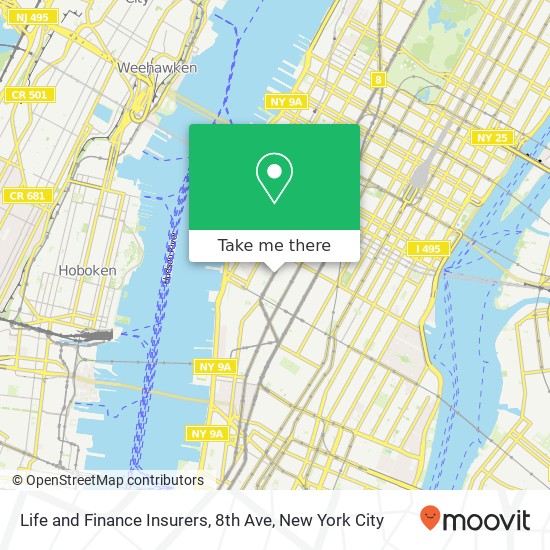 Life and Finance Insurers, 8th Ave map