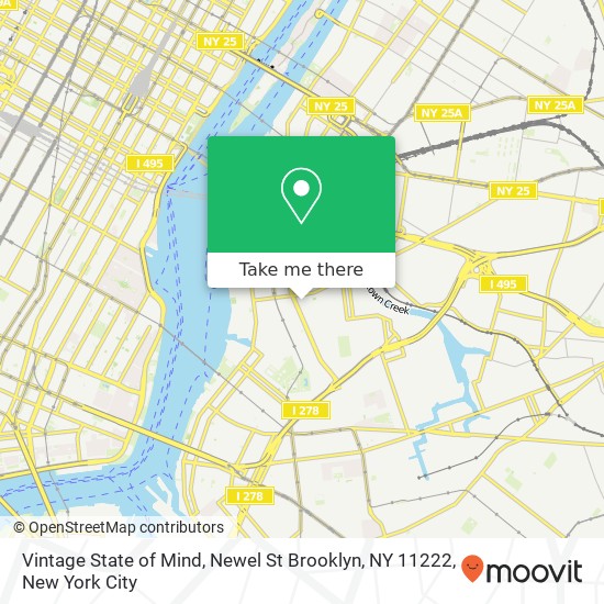 Mapa de Vintage State of Mind, Newel St Brooklyn, NY 11222