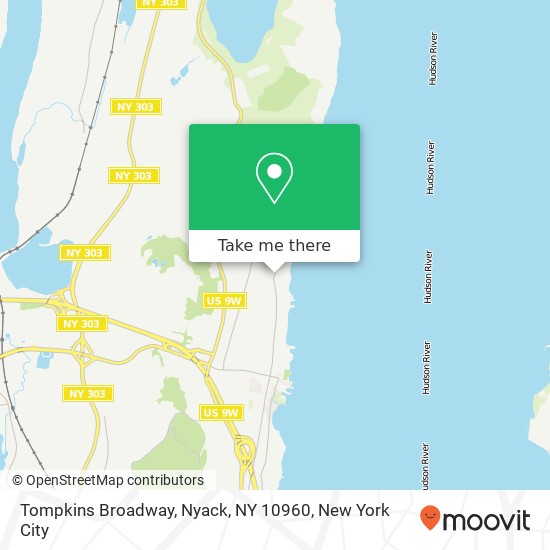 Mapa de Tompkins Broadway, Nyack, NY 10960