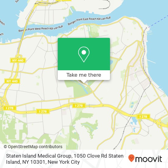 Staten Island Medical Group, 1050 Clove Rd Staten Island, NY 10301 map