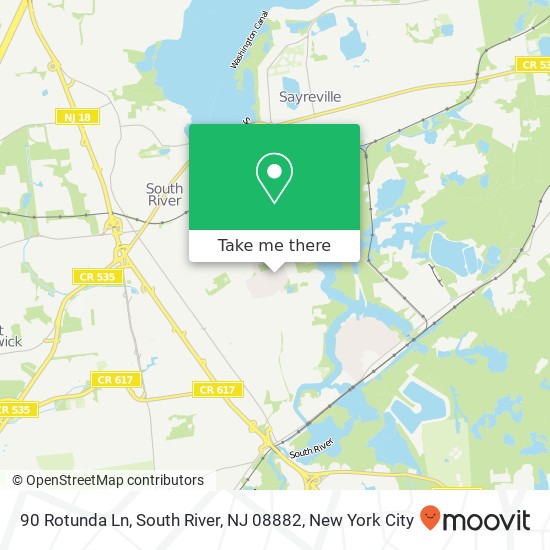 Mapa de 90 Rotunda Ln, South River, NJ 08882