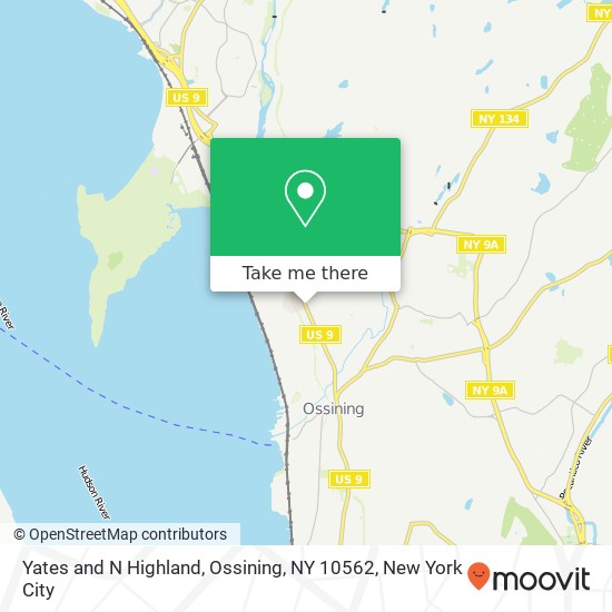 Mapa de Yates and N Highland, Ossining, NY 10562