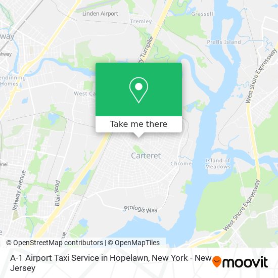 Mapa de A-1 Airport Taxi Service in Hopelawn