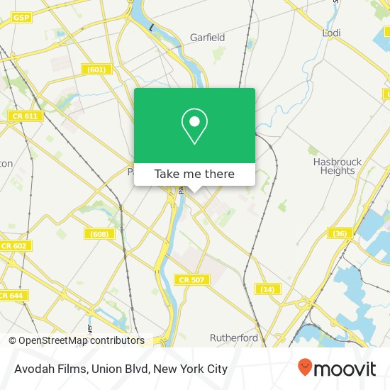 Mapa de Avodah Films, Union Blvd