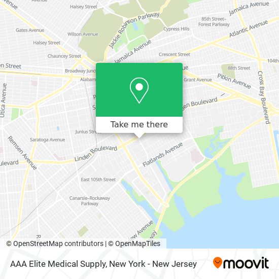 Mapa de AAA Elite Medical Supply