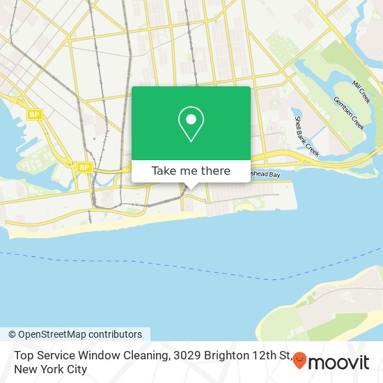 Mapa de Top Service Window Cleaning, 3029 Brighton 12th St