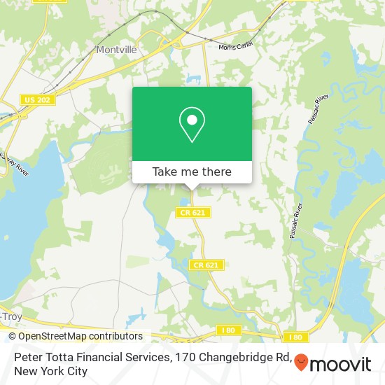 Peter Totta Financial Services, 170 Changebridge Rd map