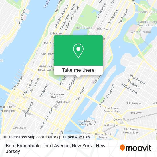 Mapa de Bare Escentuals Third Avenue