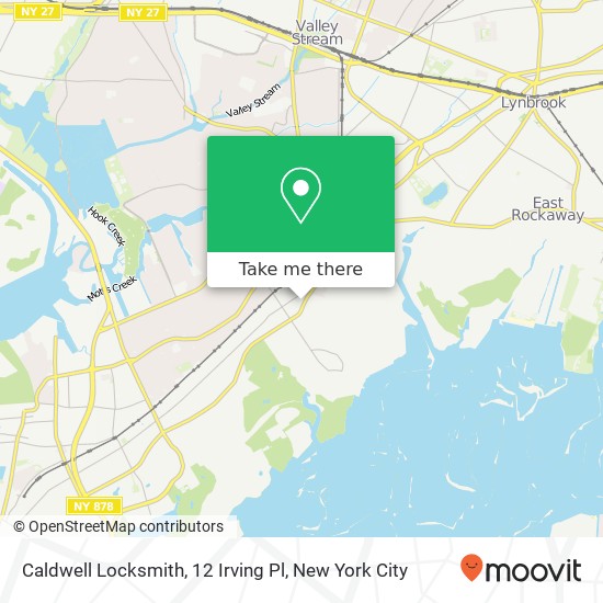 Caldwell Locksmith, 12 Irving Pl map