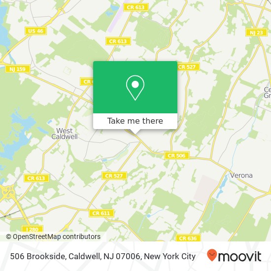 506 Brookside, Caldwell, NJ 07006 map