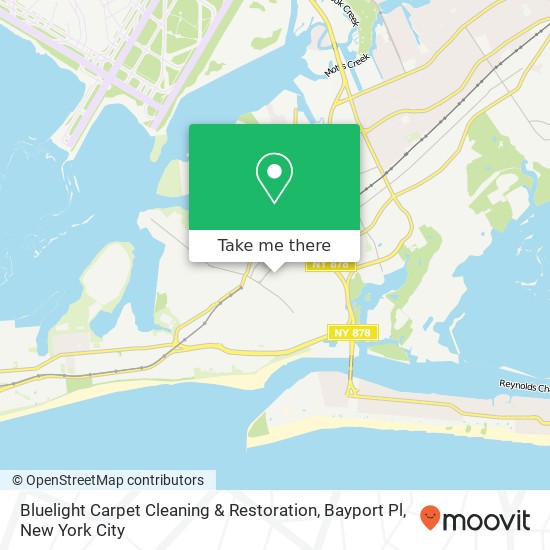 Bluelight Carpet Cleaning & Restoration, Bayport Pl map