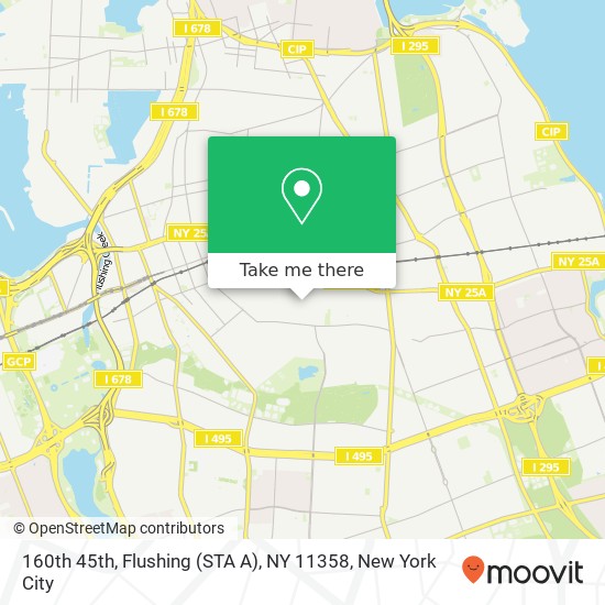 160th 45th, Flushing (STA A), NY 11358 map