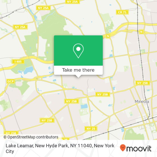 Mapa de Lake Leamar, New Hyde Park, NY 11040