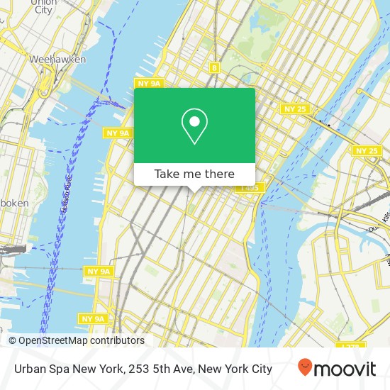 Urban Spa New York, 253 5th Ave map