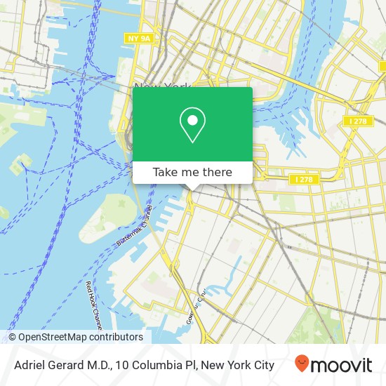 Mapa de Adriel Gerard M.D., 10 Columbia Pl