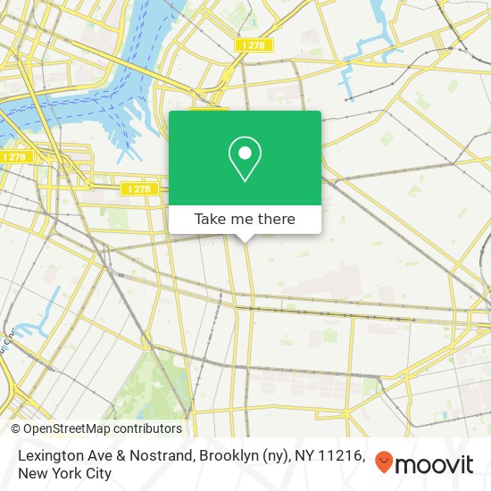 Lexington Ave & Nostrand, Brooklyn (ny), NY 11216 map