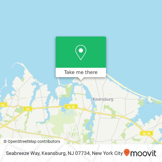 Mapa de Seabreeze Way, Keansburg, NJ 07734