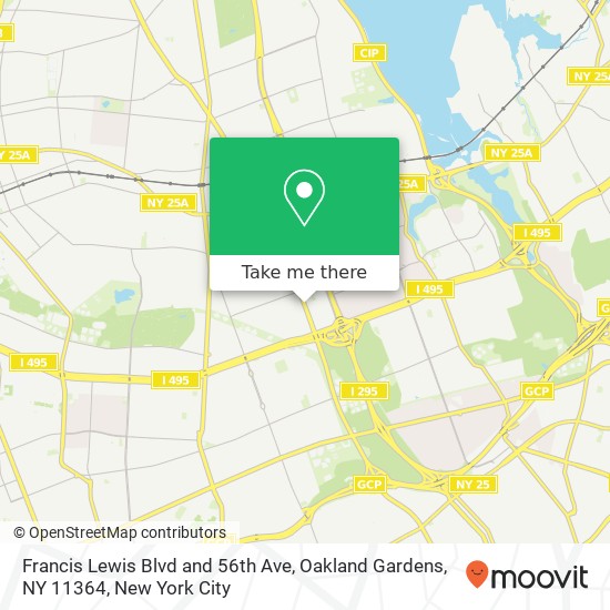 Mapa de Francis Lewis Blvd and 56th Ave, Oakland Gardens, NY 11364