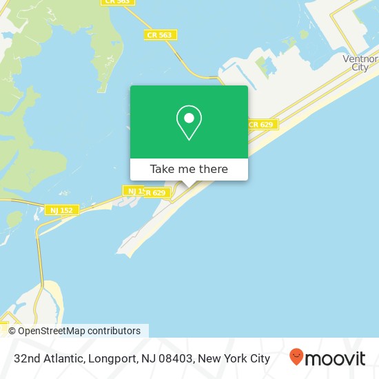 Mapa de 32nd Atlantic, Longport, NJ 08403