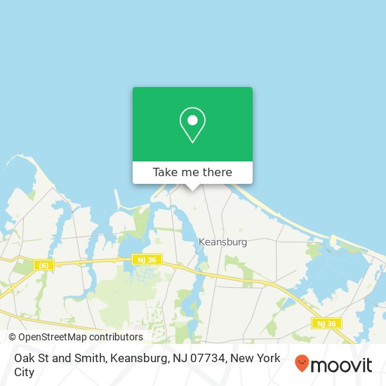 Mapa de Oak St and Smith, Keansburg, NJ 07734