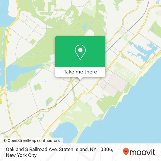 Mapa de Oak and S Railroad Ave, Staten Island, NY 10306