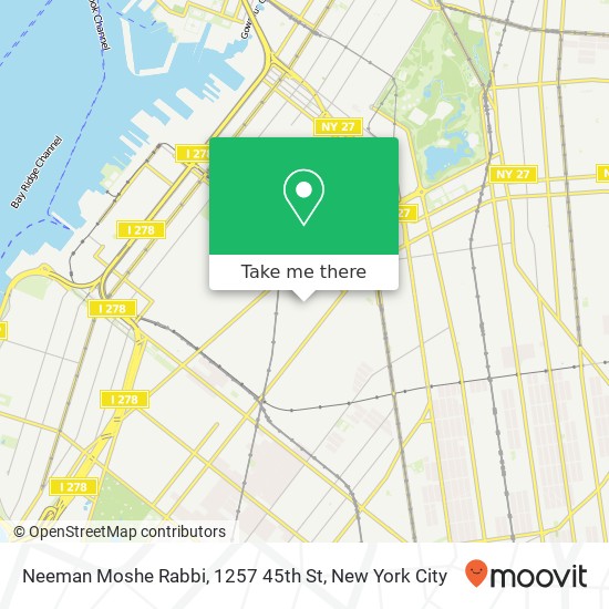 Neeman Moshe Rabbi, 1257 45th St map