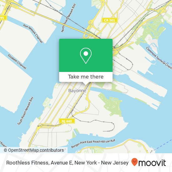 Roothless Fitness, Avenue E map