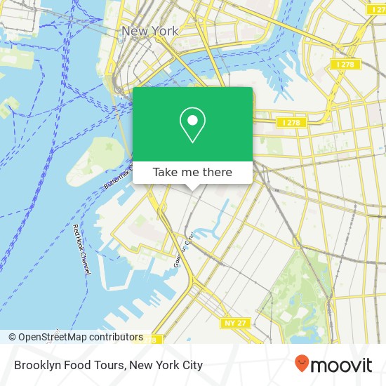 Mapa de Brooklyn Food Tours