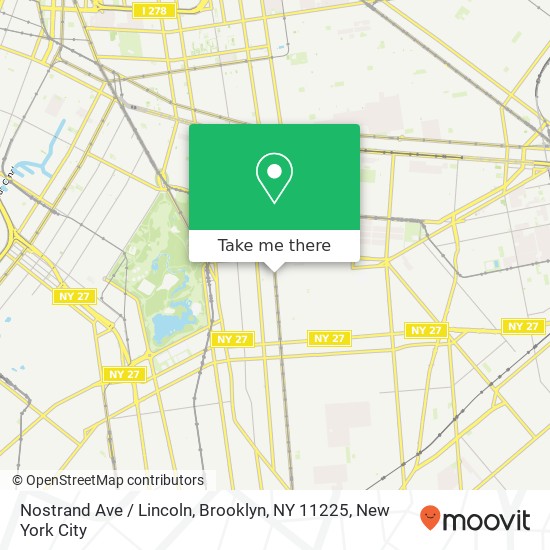 Nostrand Ave / Lincoln, Brooklyn, NY 11225 map