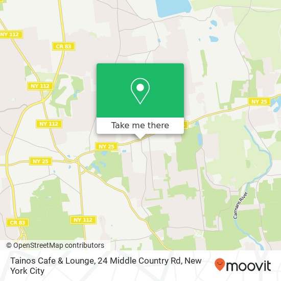 Tainos Cafe & Lounge, 24 Middle Country Rd map