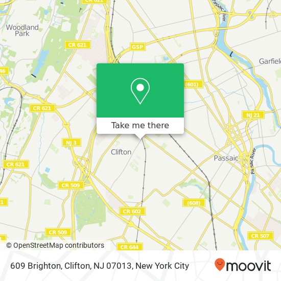 609 Brighton, Clifton, NJ 07013 map