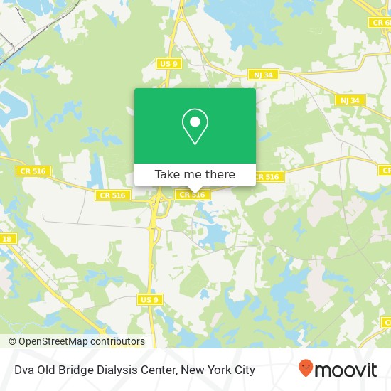 Mapa de Dva Old Bridge Dialysis Center