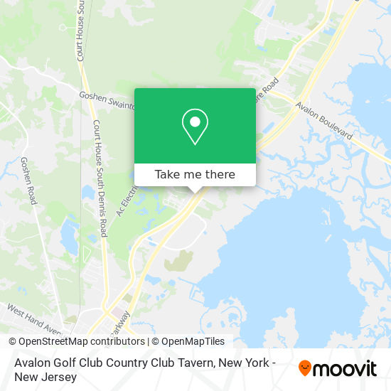 Mapa de Avalon Golf Club Country Club Tavern