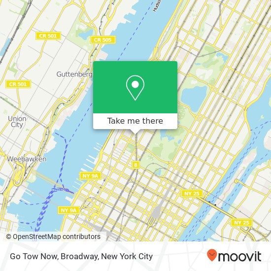 Mapa de Go Tow Now, Broadway