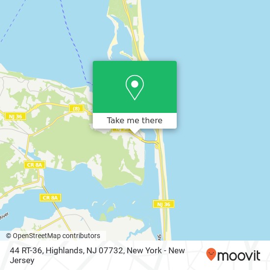Mapa de 44 RT-36, Highlands, NJ 07732