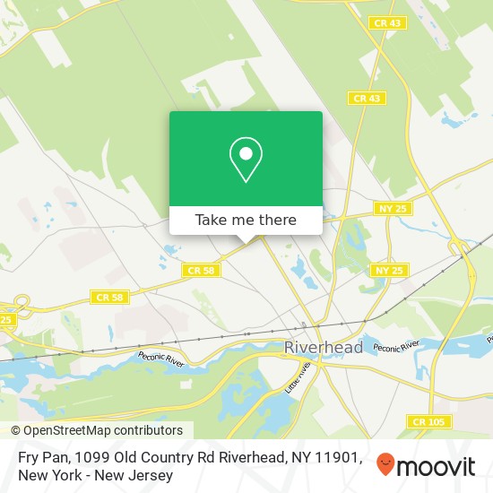 Mapa de Fry Pan, 1099 Old Country Rd Riverhead, NY 11901