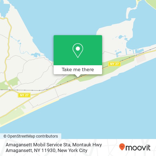 Mapa de Amagansett Mobil Service Sta, Montauk Hwy Amagansett, NY 11930