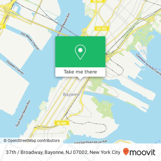 37th / Broadway, Bayonne, NJ 07002 map