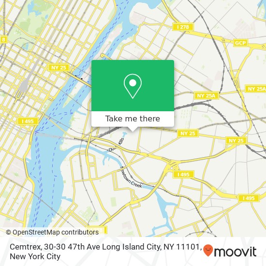 Mapa de Cemtrex, 30-30 47th Ave Long Island City, NY 11101