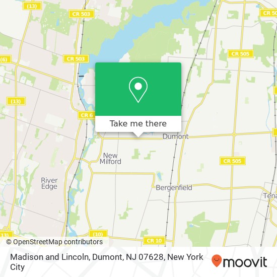 Mapa de Madison and Lincoln, Dumont, NJ 07628