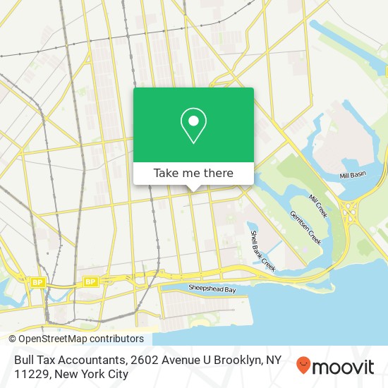 Mapa de Bull Tax Accountants, 2602 Avenue U Brooklyn, NY 11229