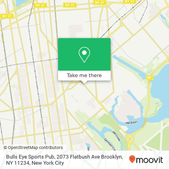 Bulls Eye Sports Pub, 2073 Flatbush Ave Brooklyn, NY 11234 map