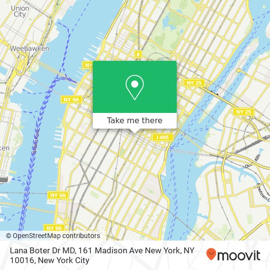 Mapa de Lana Boter Dr MD, 161 Madison Ave New York, NY 10016