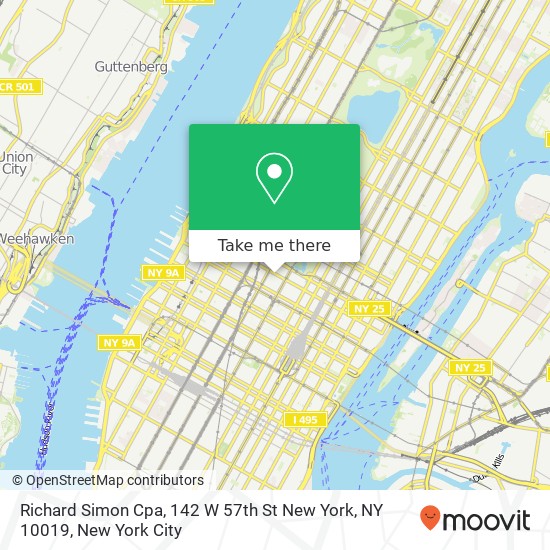 Mapa de Richard Simon Cpa, 142 W 57th St New York, NY 10019